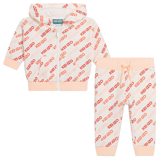 KENZO KIDS Allover Logo Sweatsuit Baby Set