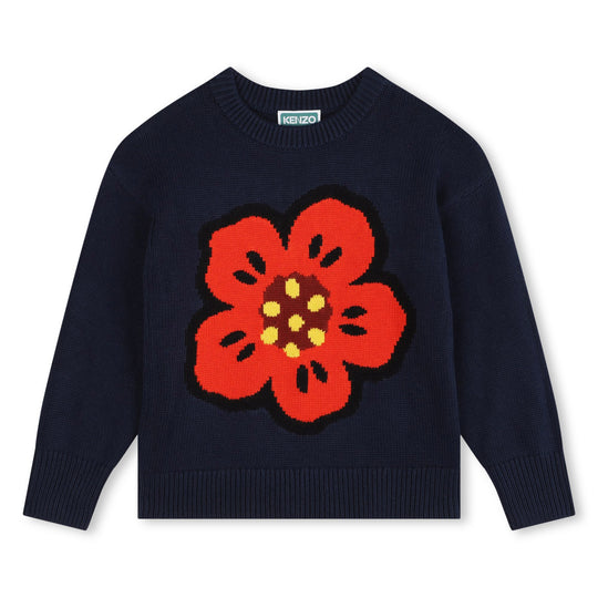 KENZO KIDS Flower Pop Jacquard Sweater