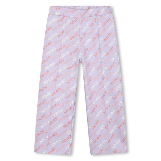 KENZO KIDS Lilac Logo Stripe Jogger Pants