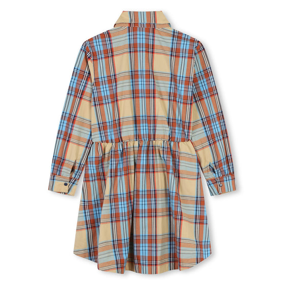 Paris Travels Checked Shirt Dress