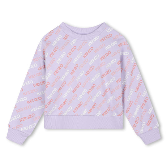 KENZO KIDS Lilac Logo Stripe Sweatshirt
