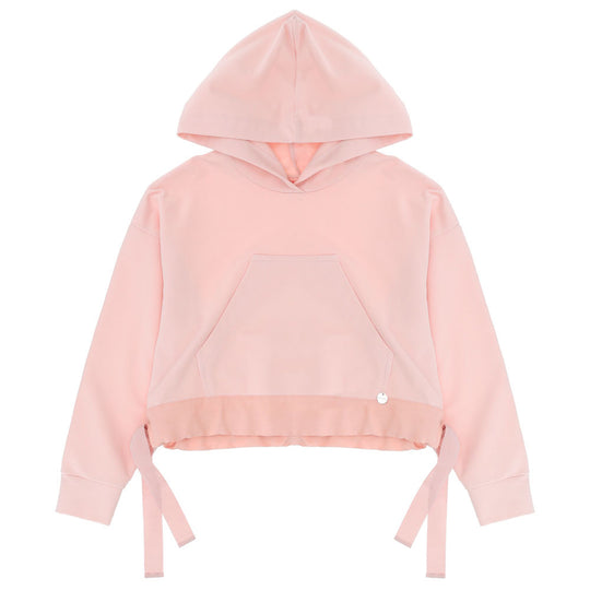 IMPERIAL Side-Tie Pullover Hoodie - Rosy Pink