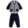 LES LUTINS Louis Cashmere Baby Set - Grey