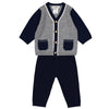 LES LUTINS Louis Cashmere Baby Set - Grey