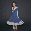 LITTLE CREATIVE FACTORY Cruise Skirt - Cream & Dark Blue