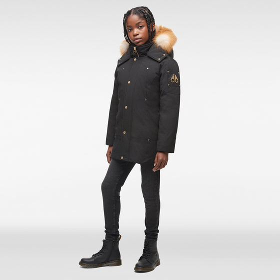 Gold Parka with Shearling Hood