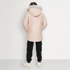 Unisex Parka with Shearling Hood - Dusty Rose