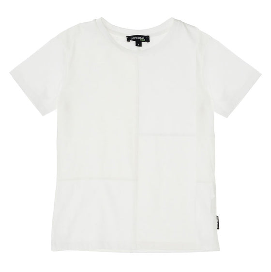 Seam Block Basic White T-shirt  - FINAL SALE