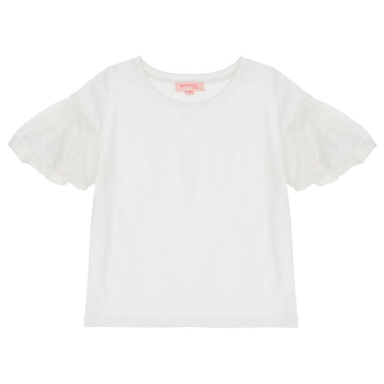 IMPERIAL Flutter Sleeve T-shirt - White