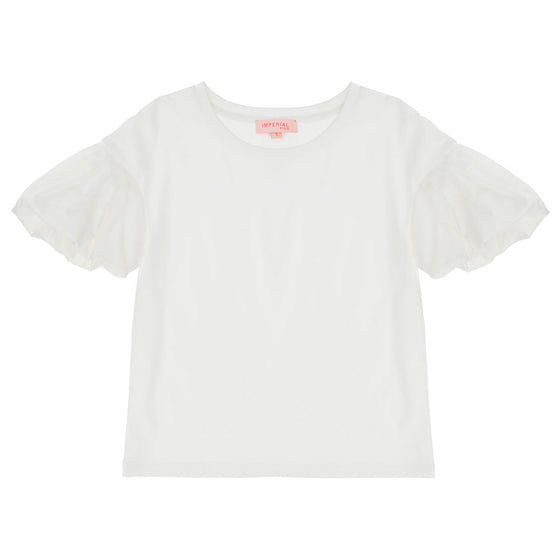 Flutter Sleeve T-shirt - White