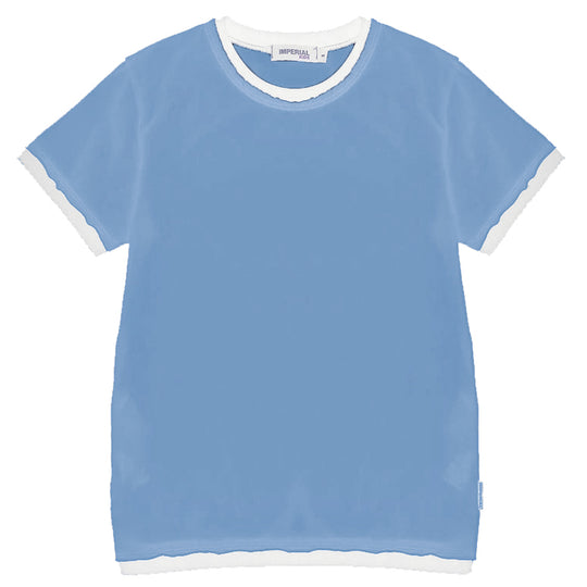 IMPERIAL Contrast Band Ringer T-shirt - Blue