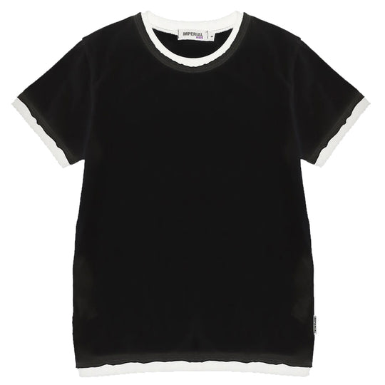 IMPERIAL Contrast Band Ringer T-shirt - Black