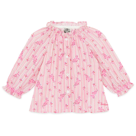 BONTON Floral Stripes Reina Baby Blouse