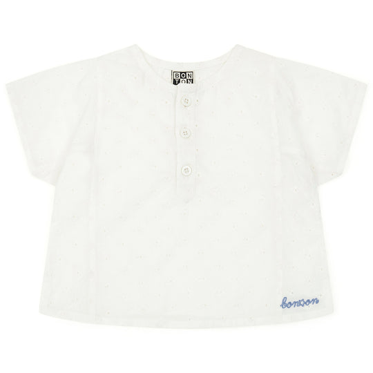 BONTON Classic Eyelet Cotton Baby Shirt