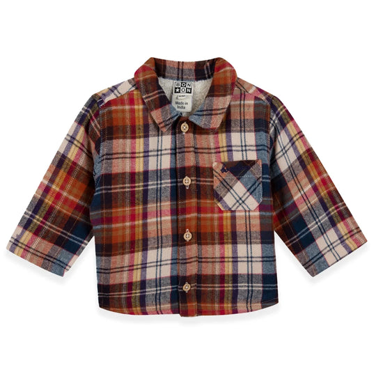 BONTON Autumn Plaid Pan Baby Overshirt