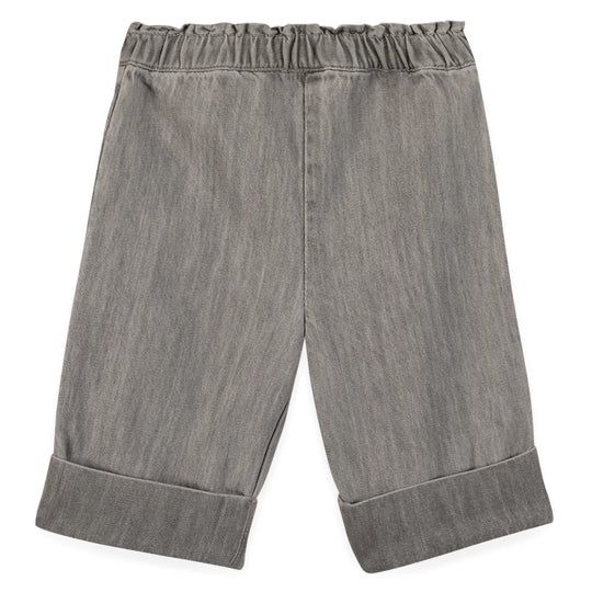 BONTON Soft Grey Embroidered Jade Baby Pants