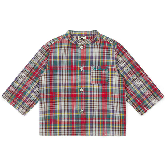 BONTON Internet Tartan Poplin Baby Shirt