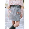 Soft Grey Embroidered Douchka Skirt