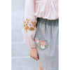 Soft Grey Embroidered Douchka Skirt