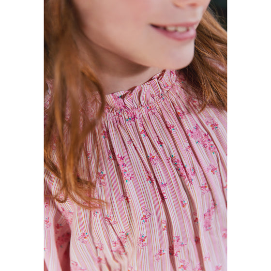 Floral Stripes Ficelle Blouse