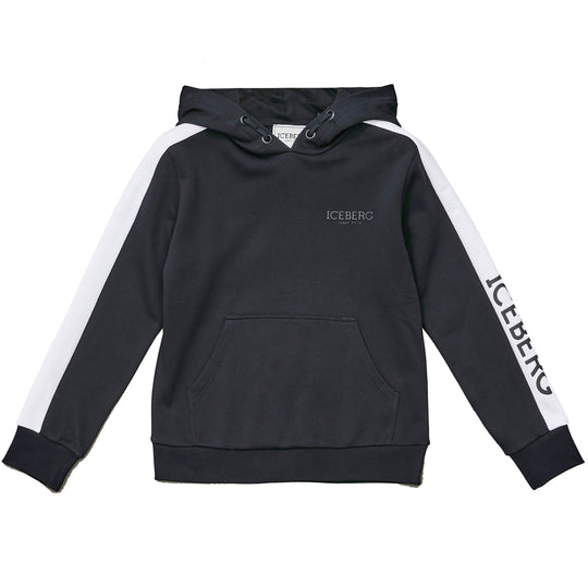 ICEBERG Logo Stripe Hoodie