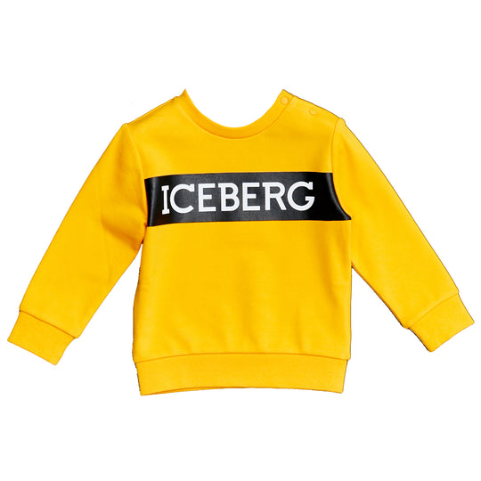 ICEBERG Logo Stripe Sweatshirt - Marigold