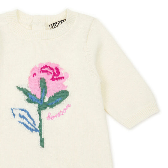 Rose Garden Knit Baby Jumpsuit