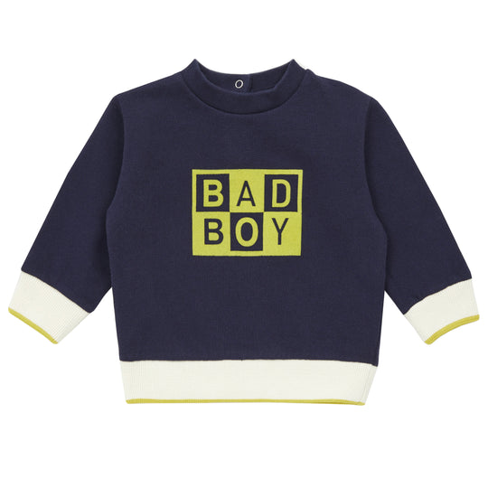 BONTON Sporty Blue Bad Boy Baby Sweatshirt