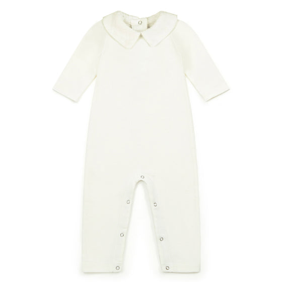 Gauze Cotton Collar Jumpsuit  - FINAL SALE