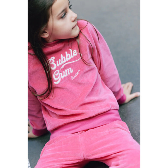 Bubblegum Velour Sandy Sweatshirt