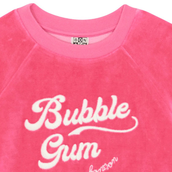 Bubblegum Velour Sandy Sweatshirt