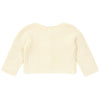 Timousse Heart Knit Baby Cardigan, Cream