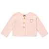 Timousse Heart Knit Baby Cardigan, Pink  - FINALSALE