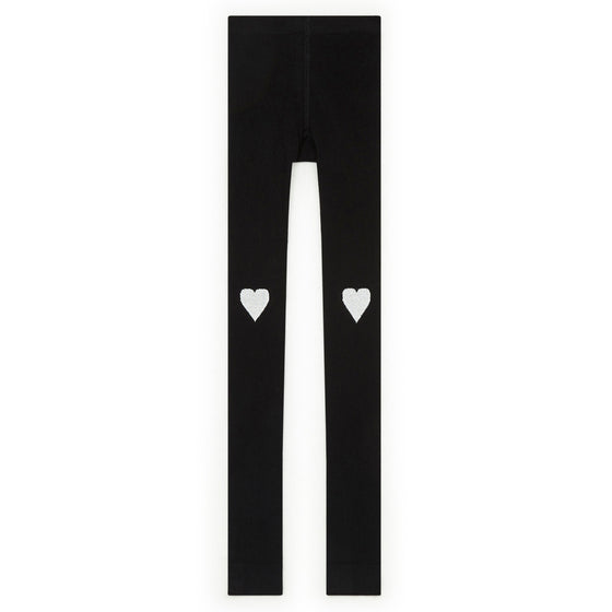 Footless Heart Tights - Navy  - FINAL SALE