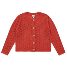  Openwork Knit Cardigan - Pumpkin  - FINAL SALE