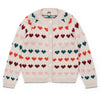 Jacquard Heart Knit Cardigan  - FINAL SALE