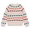 Jacquard Heart Knit Cardigan  - FINAL SALE