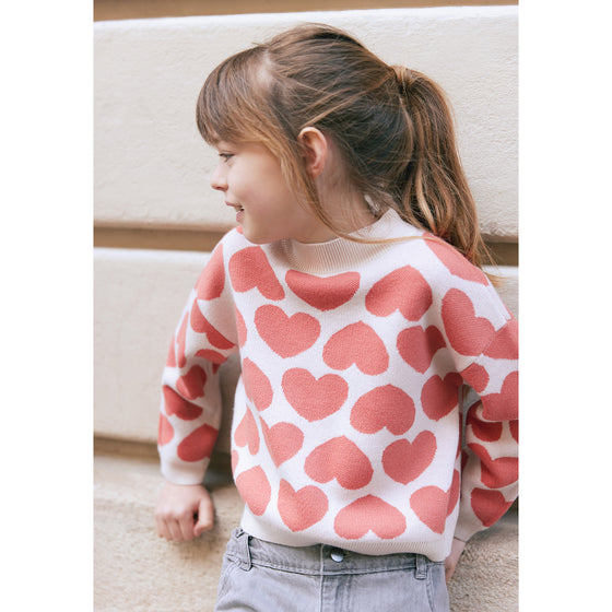 Big Heart Lovely Pullover Sweater