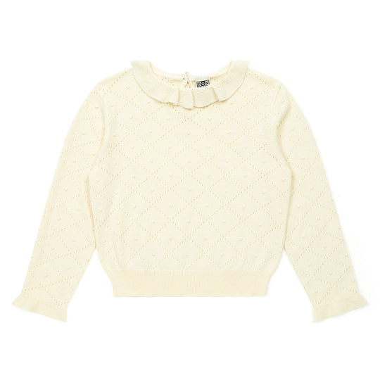 BONTON Frou Frou Ruffle Collar Sweater