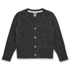 Contrast Hem Charcoal Cardigan  - FINAL SALE