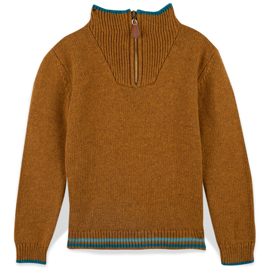 Contrast Hem Malt Pullover Sweater