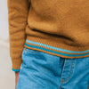 Contrast Hem Malt Pullover Sweater