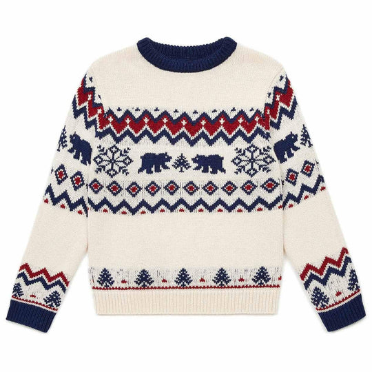 BONTON Winter Bear Jacquard Sweater