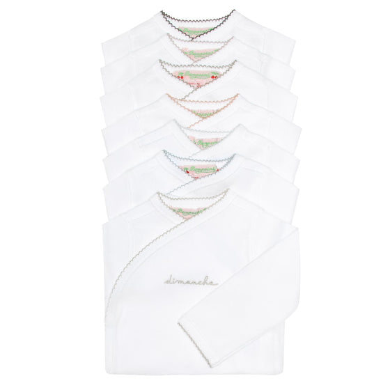 Days of the Week Crossover Bodysuits - Set of 7