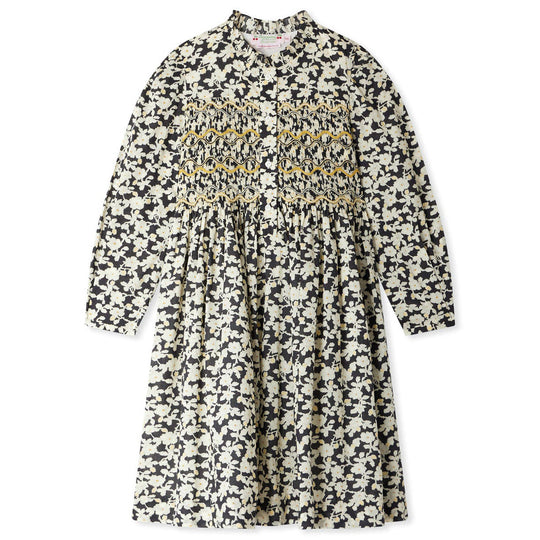 BONPOINT Juliane Fleurs Gold Thread Dress