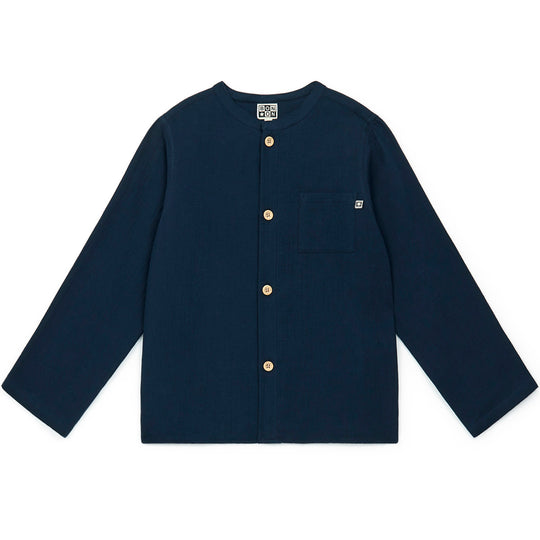 BONTON Internet Button-Down Shirt - Navy