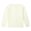 Openwork Hearts Knit Cardigan - Cream