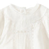 BONPOINT Lotti Organic Cotton Lace Romper - Blanc Lait