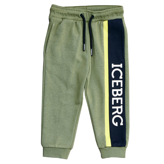 ICEBERG Logo Stripe Sweatpants - Green