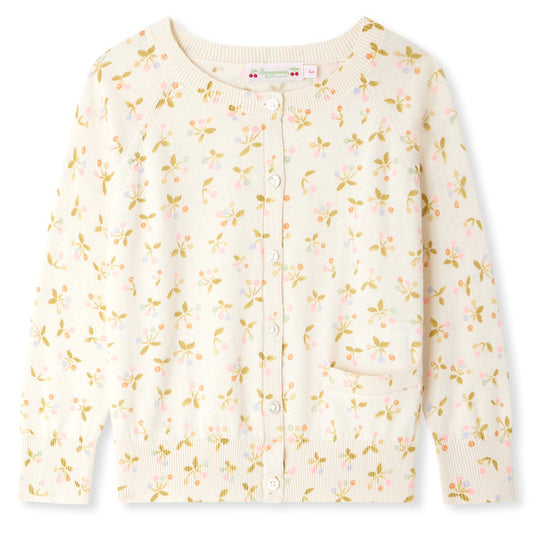BONPOINT Enoha Pastel Cherries Cardigan